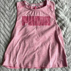 Puma pink muscle tank top size large